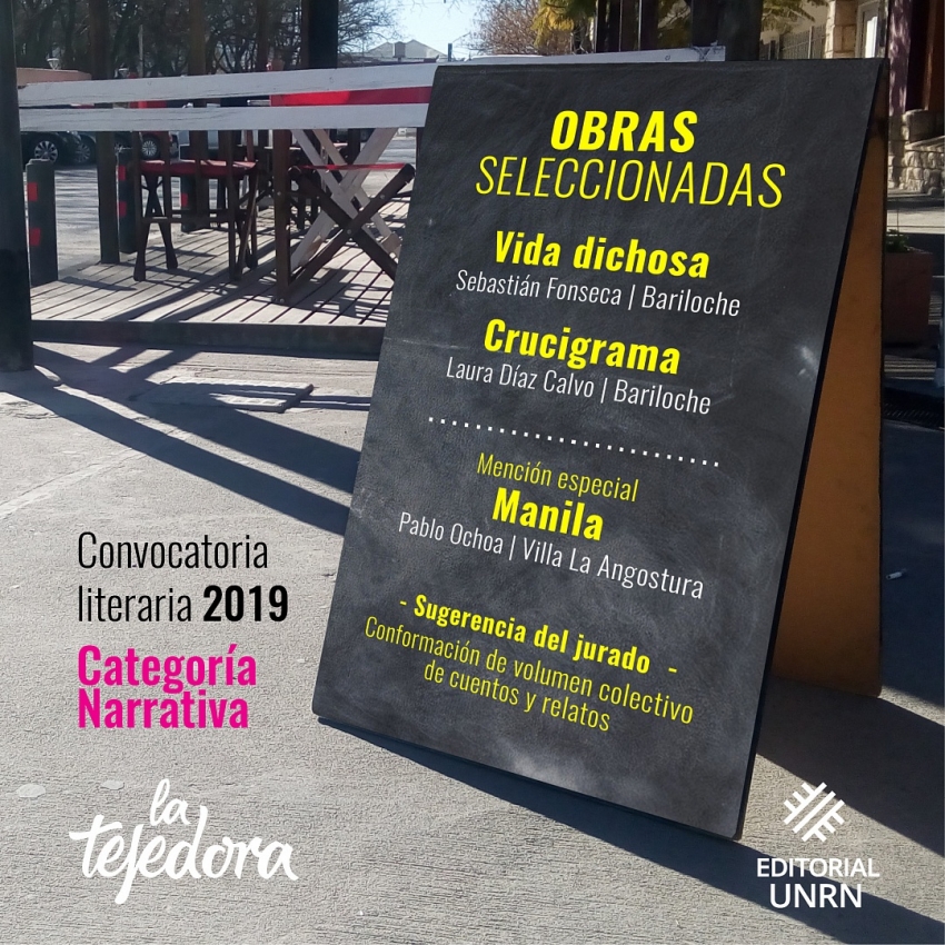 La Tejedora publicará dos novelas breves y un libro colectivo de autores de la Patagonia